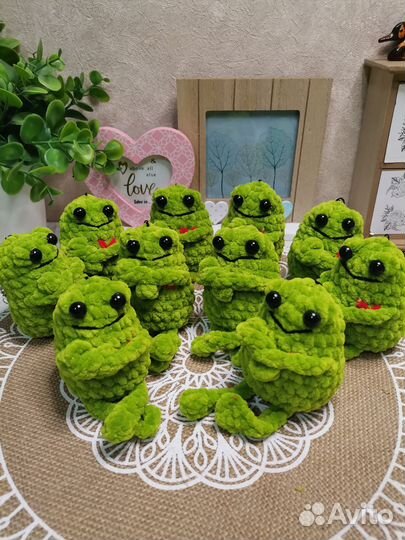 Лягух Квакий плюшевый брелок игрушка 12 см