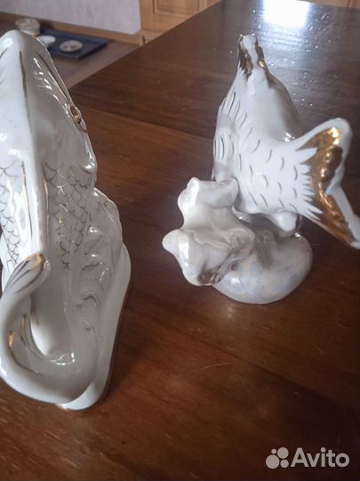 Коллекционные фарфор.статуэтки Рыбы Дулево и Хайта