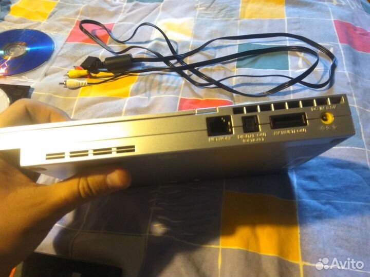 Sony PS2 с двумя геймпадами slim