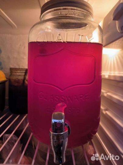 Банка стеклянная 3 три литра с краником лимонадник