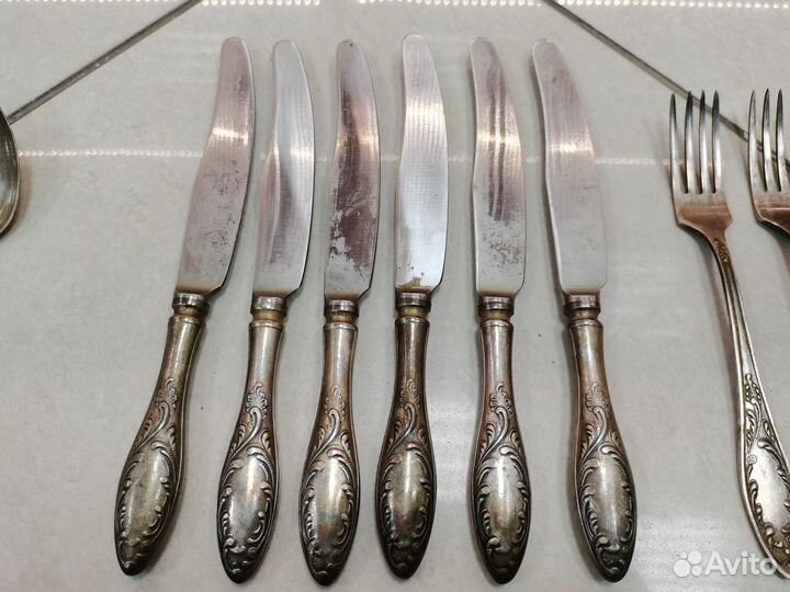 Столовый набор ложки вилки ножи мнц СССР