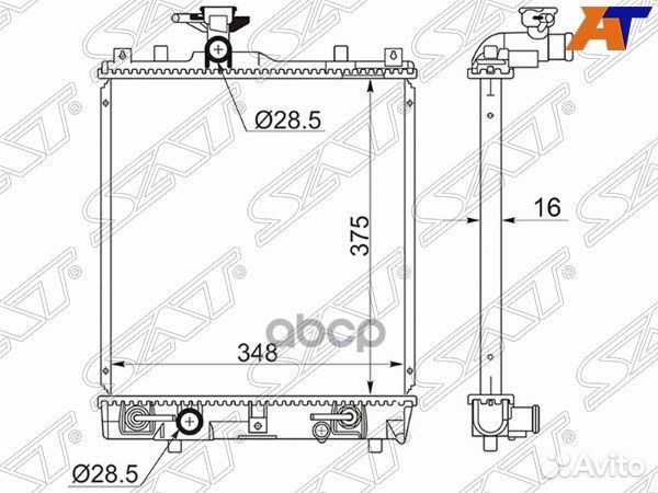Радиатор Chevrolet Cruze 01-08 / Nissan Roox 09-13