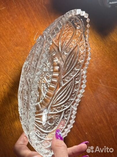 Хрустальная ваза СССР - конфетница