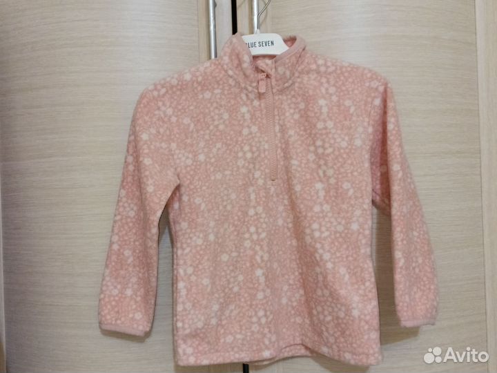 Флисовая кофта для девочки 5-6 лет