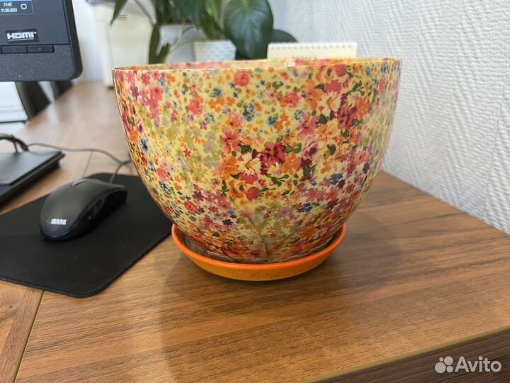 Керамические горшки для цветов бу