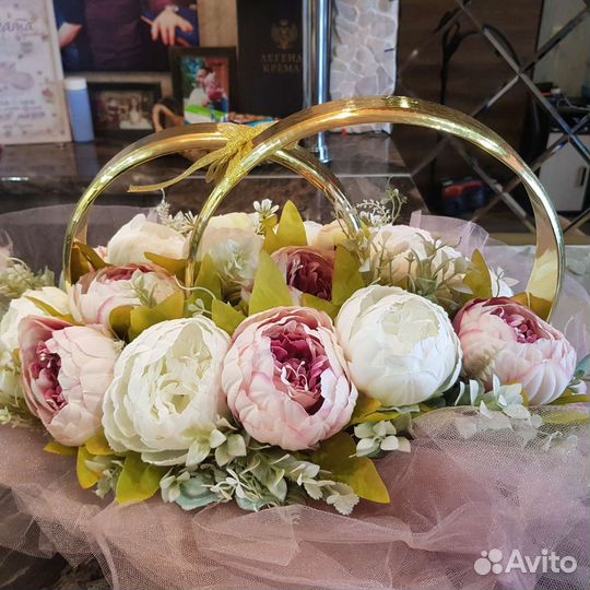 Свадебные кольца на машину плюс фота на капот