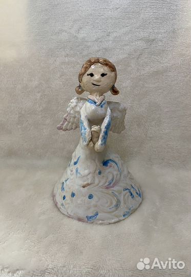 Фигурка ангелок со свечкой, керамика