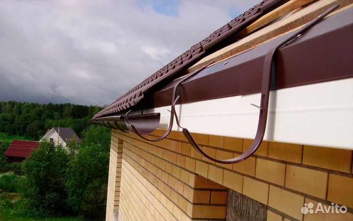 Установка водосточной системы, снегозадержателей