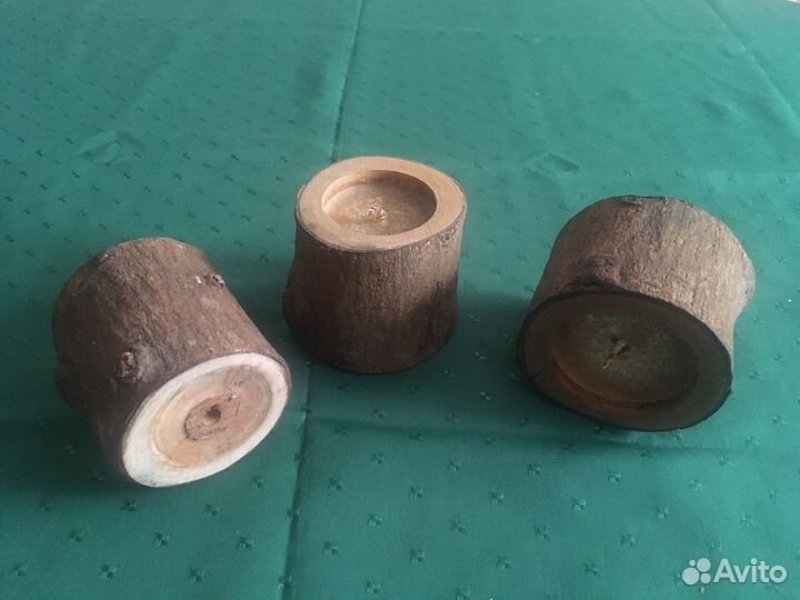 Свечи из спила дерева Большая свеча подсвечник