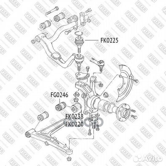 Опора шаровая LR (верхний рычаг) VW T4 90-03 F