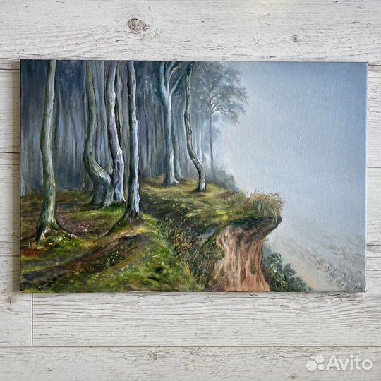 Картина маслом на холсте туманный пейзаж