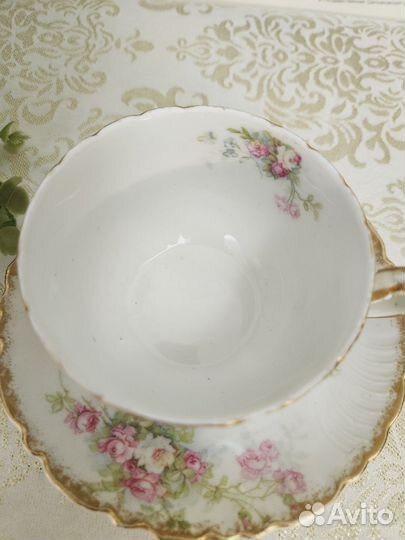 Чайная пара / чашка с блюдцем. Франция