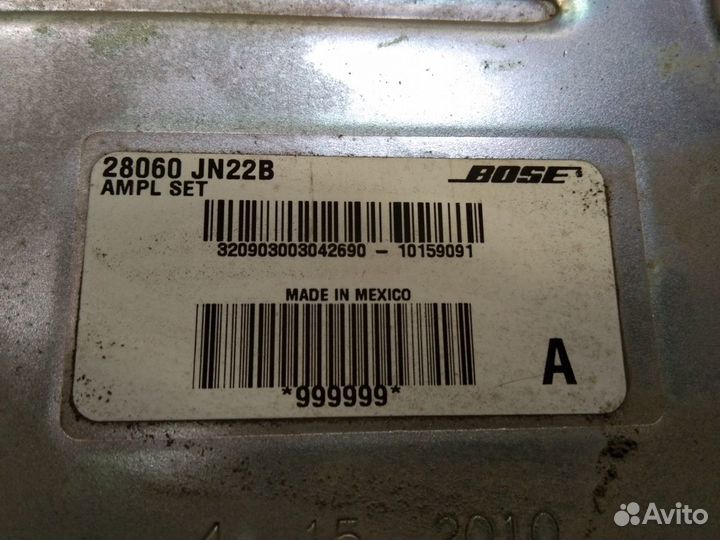 Усилитель магнитолы bose Ниссан Теана J32