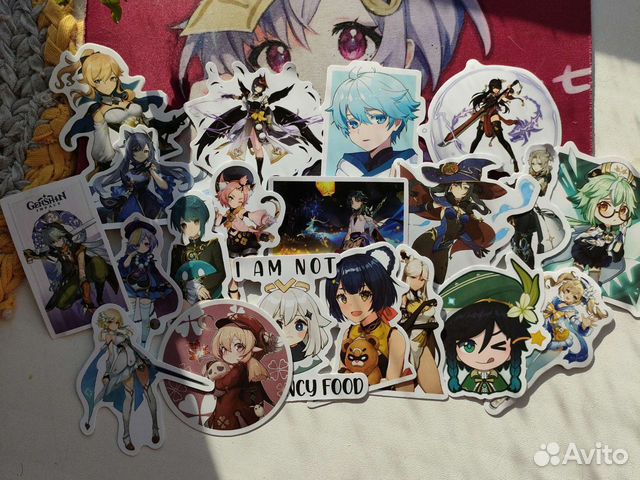 Наклейки стикеры genshin impact