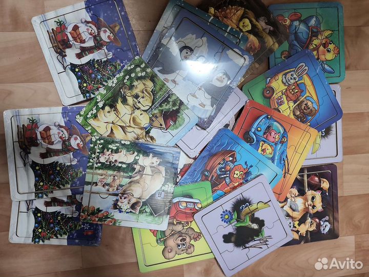 Деревянные пазлы новые