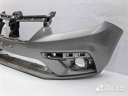 Бампер передний Логан (Logan) с 2018 серебро