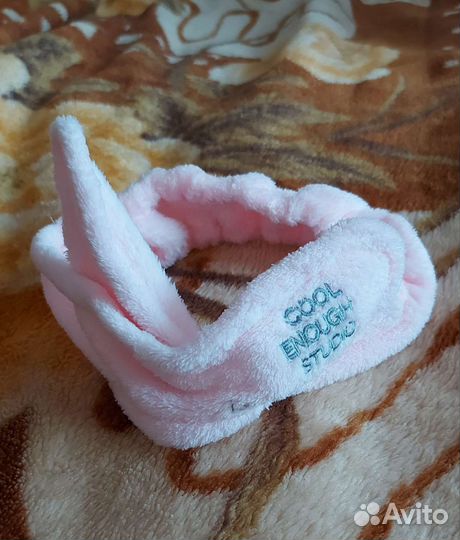 Повязка на голову розовая для макияжа