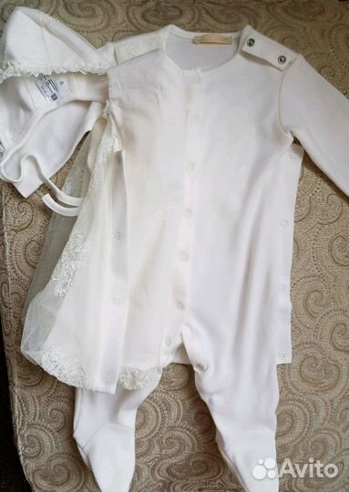 Платье Choupette + кружевная шапочка, р. 62 см