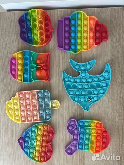 Pop it поп ит пупырка антистресс 7 штук