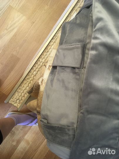 Шторы новые серые, серебристые из бархата 200x280