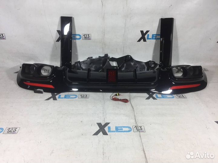 Диффузор с насадками W222 Brabus AMG рест глянец