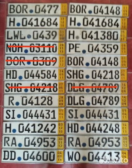 Автомобильные номера европы (D ) транзит