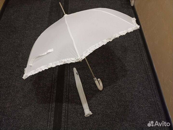 Белый зонт свадебный