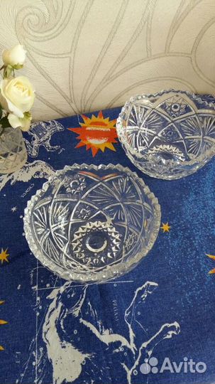 Салатница хрустальная времен СССР