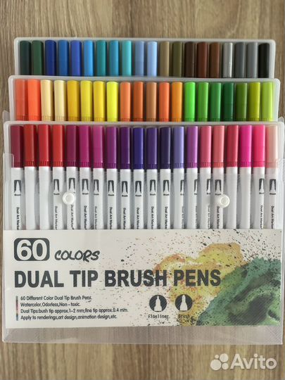 Двусторонние маркеры для скетчинга, фломастеры