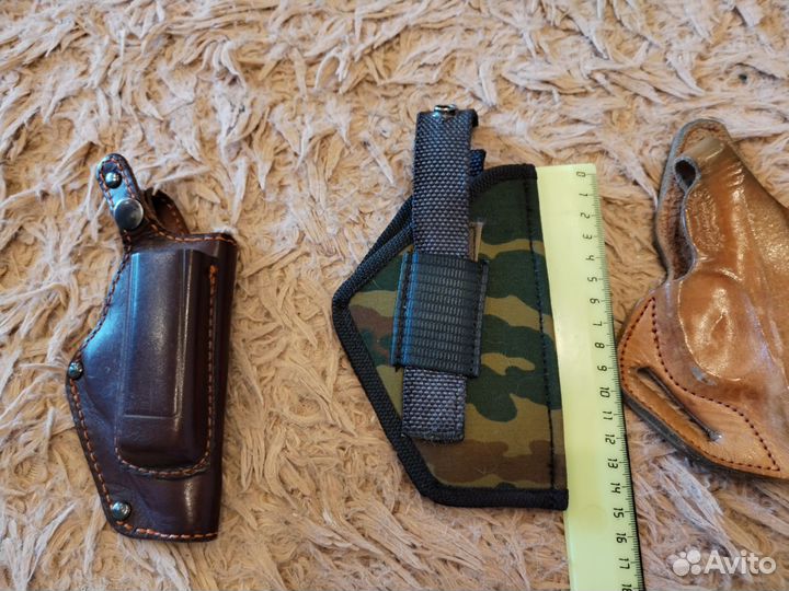 Кобура хольстер, брезент и кожа