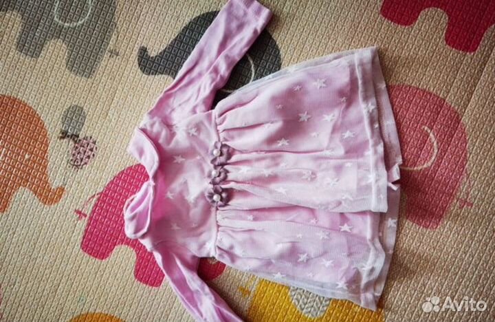Вещи 74-80 и обувь 19-22 для девочки