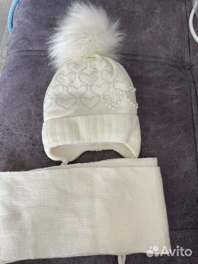 Шапка для девочки демисезонная