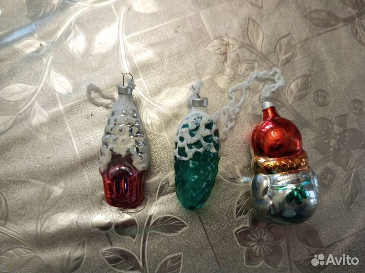 Елочные игрушки стекло СССР