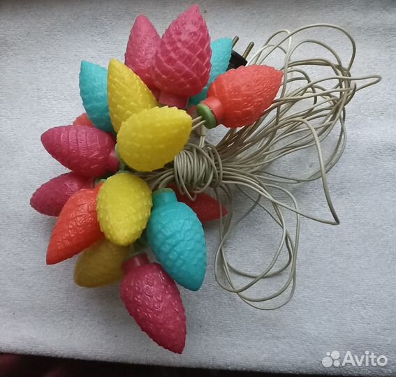 Ёлочная гирлянда шишки. Лесная сказка СССР