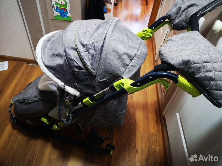 Коляска зимняя, коляска санки. Коляска 3в1