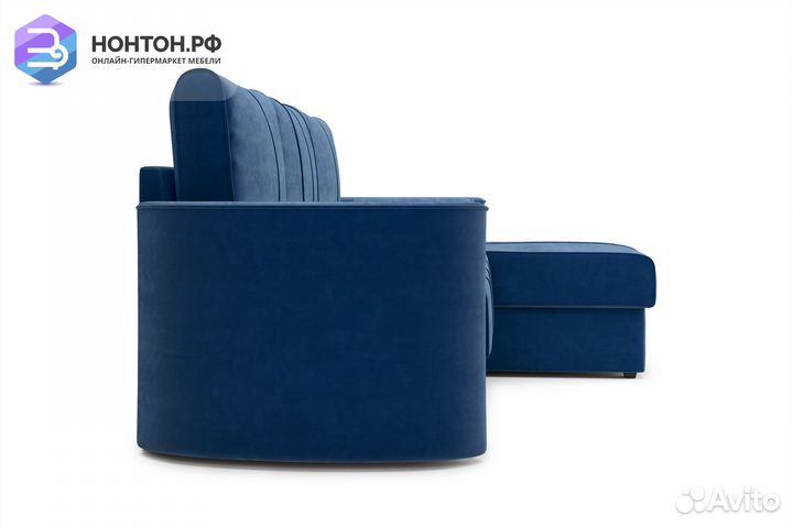 Диван угловой дельфин Колибри темно-синий