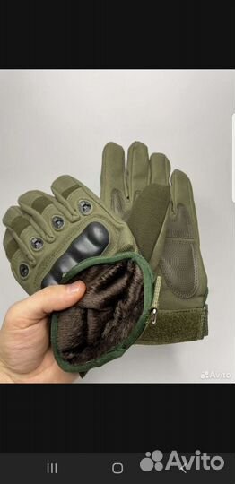 Зимнии тактические перчатки на меху