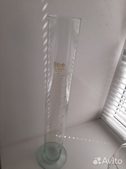 Графин стеклянный СССР и мерная колба