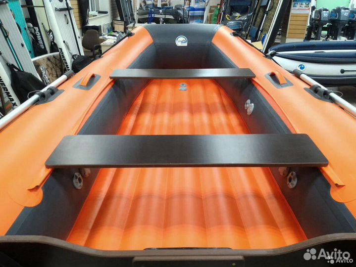 Лодка пвх Stormline Classic Air 315 серо-оранжевая