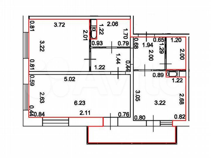 2-к. квартира, 51,3 м², 2/8 эт.