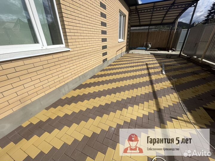 Тротуарная плитка кирпичик саванна