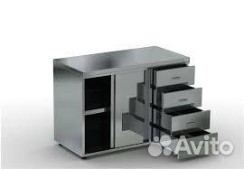 Стол, стеллаж, ванна моечная, зонт из нержавейки