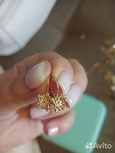 Золотые серьги детские