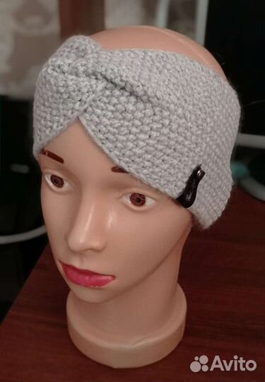 Повязка на голову вязаная
