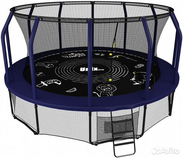 Батут unix line supreme game 12 ft (blue)