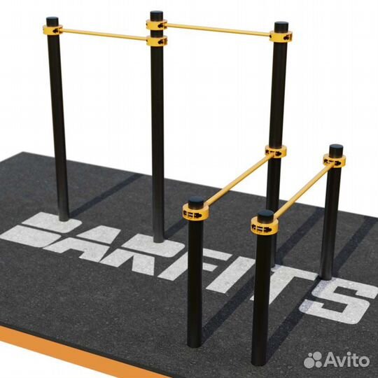 Двойной турник С брусьями свс-76 89мм пластик