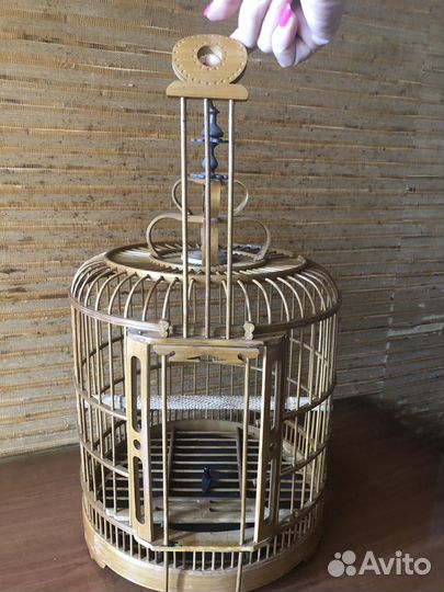Клетка для птиц из бамбука.Ручная работа