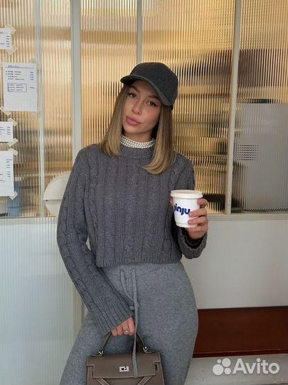 Джемпер lime серого цвета