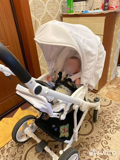 Коляска 3 в 1 bebetto белая