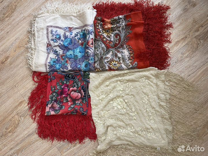 Платок павловопасадский шерстяной женский СССР